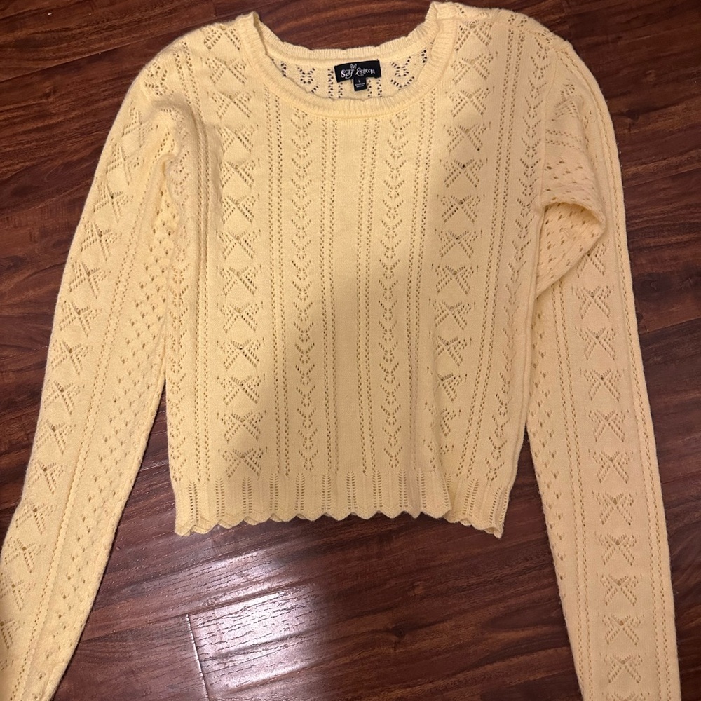 Self Esteem Yellow Knit Sweater Top